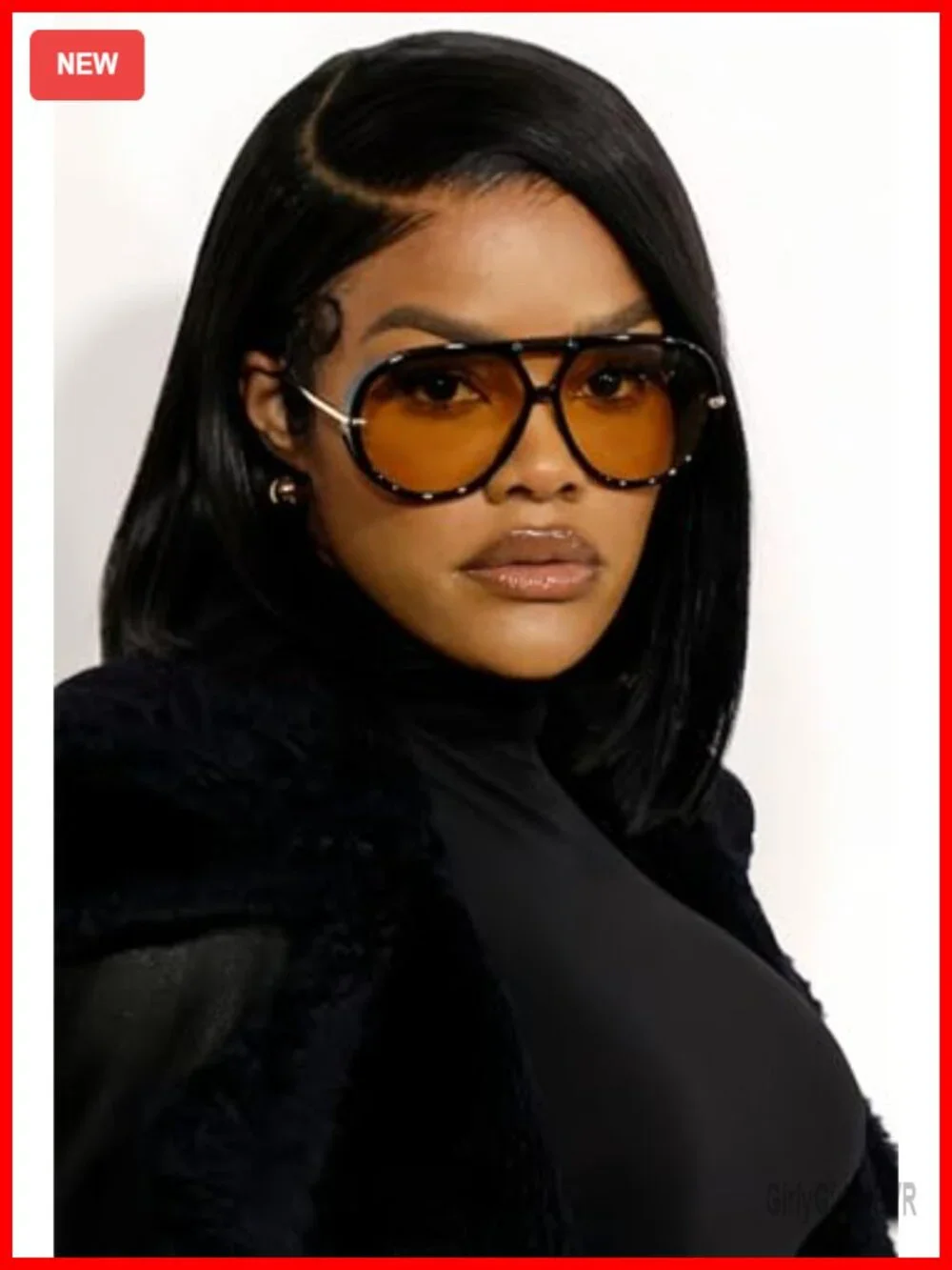 Retro Oversized Gold Metal Aviator Sunglasses UV Protection 70s Vintage